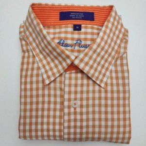 Alan Flusser Casual Button Down Shirt Sz Medium